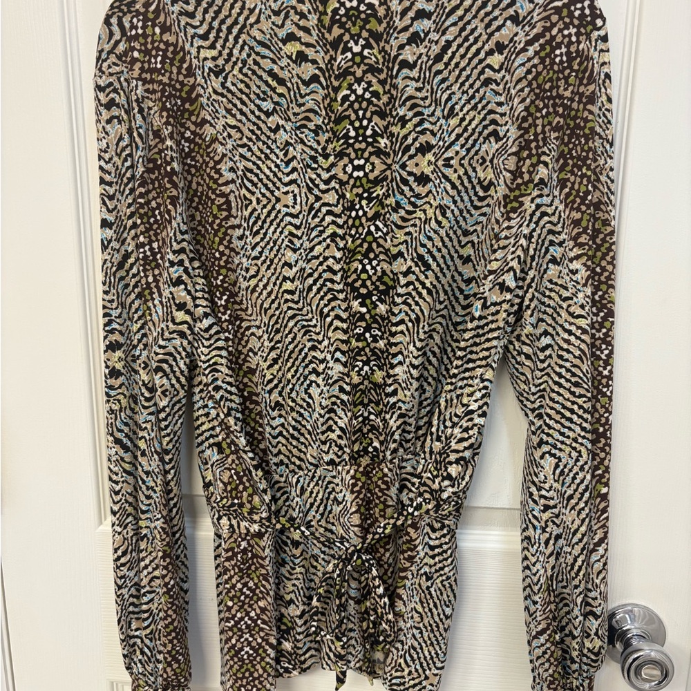 Anne Klein Multicolor Patterned Blouse - image 2